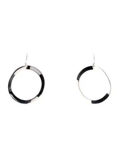 Pre-owned Ippolita Wavy Circle Hoop Earrings In Multi