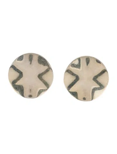 Pre-owned Ippolita Wavy Disc Clip-on Earrings In Multi