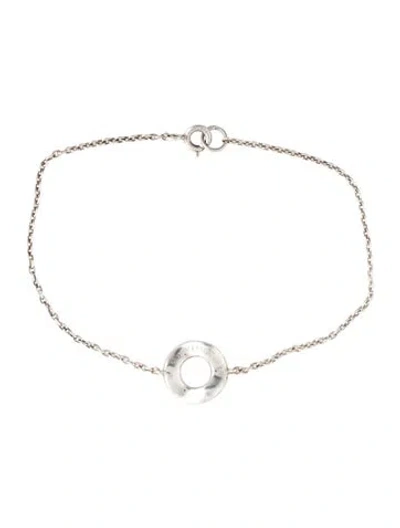 Pre-owned Ippolita Wavy Disc Station Bracelet, 6.75" In Multicolor