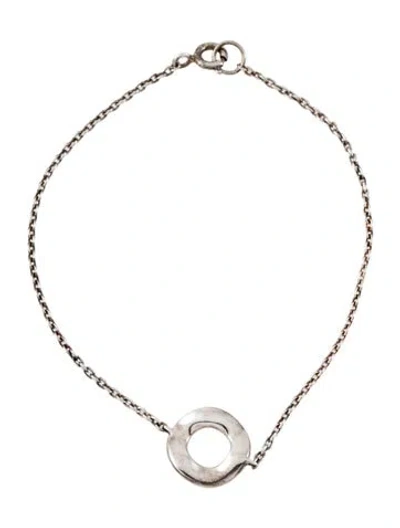 Pre-owned Ippolita Wavy Disk Station Bracelet, 6.5" In Multi