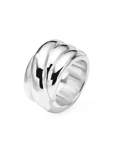 Ippolita Women's Classi Classico Hammered Sterling Silver Whirlpool Ring In Metallic