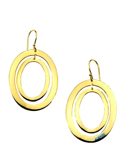 Ippolita Women's Classico 18k Yellow Gold Wavy Oval Drop Earrings