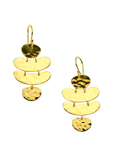Ippolita Women's Classico Crinkle Organic 18k Yellow Gold Four-tier Drop Earrings