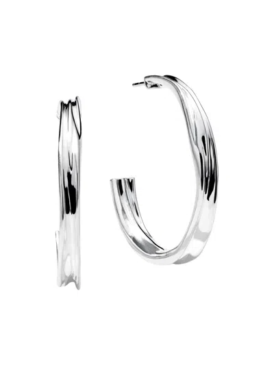 Ippolita Women's Classico Crush Sterling Silver Hoop Earrings In Neutral