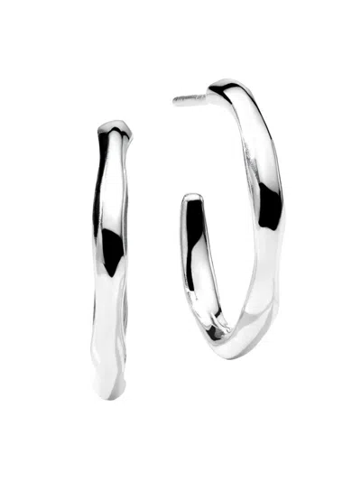 Ippolita Women's Glamazon Sterling Silver Squiggle Hoop Earrings/2.6" In Metallic