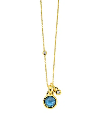 Ippolita Women's Lollipop 18k Yellow Gold, Dark Amethyst & 0.12 Tcw Diamond Pendant Necklace