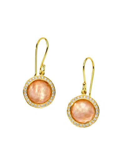 Ippolita Women's Lollipop 18k Yellow Gold, Green Amethyst, Blue Topaz & Diamond Mini Drop Earrings