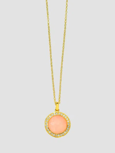 Ippolita Women's Lollipop 18k Yellow Gold, Pink Opal & 0.14 Tcw Diamond Pendant Necklace