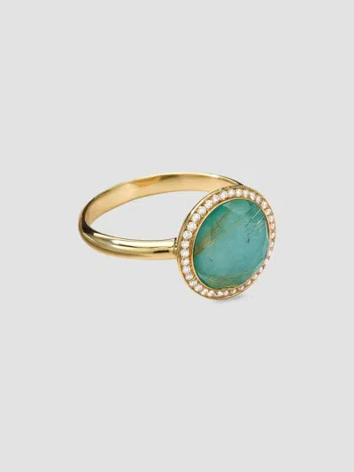 Ippolita Women's Lollipop 18k Yellow Gold, Rutilated Quartz & Turquoise Doublet & 0.18 Tcw Diamond Mini Ring