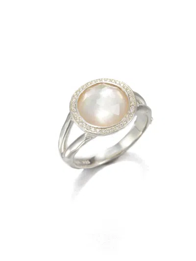 Ippolita Women's Lollipop Mini Lollipop Sterling Silver, Gemstone & 0.14 Tcw Diamond Ring In Mother Of Pearl
