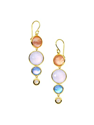 Ippolita Women's Lollipop Wildflower 18k Yellow Gold & Multi-stone Drop Earrings In Purple