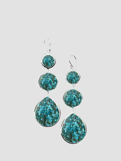 Ippolita Women's Polished Rock Candy Crazy 8's Sterling Silver, Bronze & Turquoise Drop Earrings In Blue