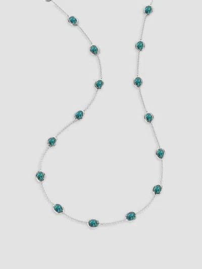 Ippolita Women's Polished Rock Candy Short Confetti Slice Sterling Silver, Bronze & Turquoise Necklace In Metallic