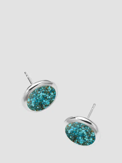 Ippolita Women's Polished Rock Candy Sterling Silver, Rock Crystal, Bronze & Turquoise Doublet Stud Earrings In Blue
