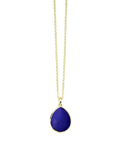 Ippolita Women's Rock Candy 18k Gold & Amethyst Medium Teardrop Pendant Necklace In Blue
