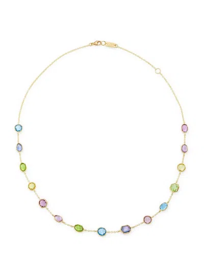 Ippolita Women's Rock Candy 18k Gold & Multi-stone 19 Stones Station Necklace In Alpine