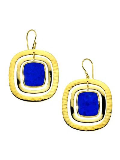 Ippolita Women's Rock Candy 18k Yellow Gold & Lapis Square Drop Earrings In Blue