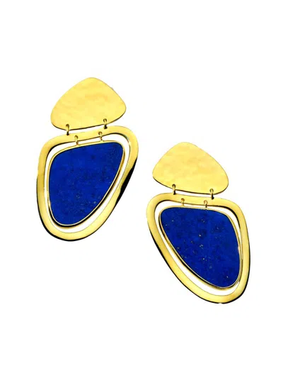Ippolita Women's Rock Candy 18k Yellow Gold & Lapis Triangular Drop Earrings In Blue