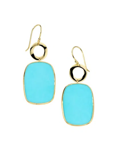 Ippolita Women's Rock Candy 18k Yellow Gold & Lapis Wavy Circle Drop Earrings In Blue