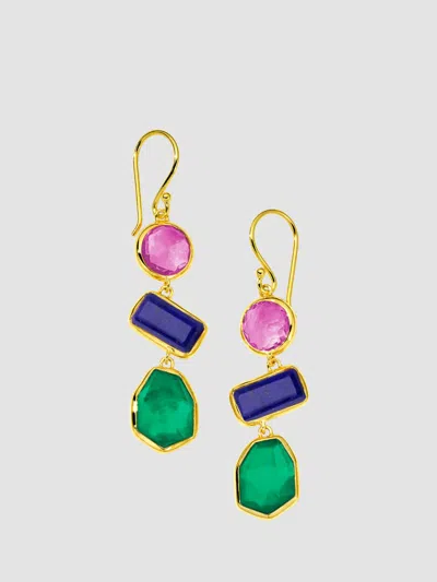 Ippolita Women's Rock Candy 18k Yellow Gold & Multi-gemstone Triple-drop Earrings