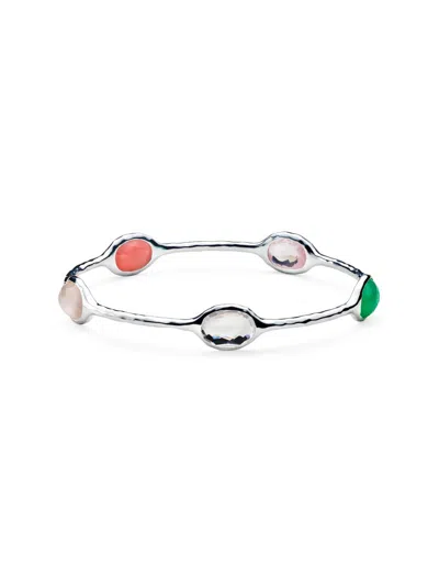 Ippolita Women's Rock Candy Bambina Five-stone Sterling Silver & Multi-stone Bangle In Metallic