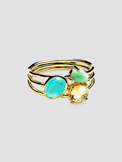 Ippolita Women's Rock Candy Fronda 18k Yellow Gold & Multi-stone Three-band Ring