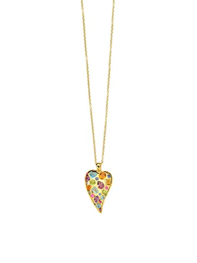 Ippolita Women's Rock Candy Large Valentina 18k Yellow Gold & Rainbow Multi-stone Pendant Necklace