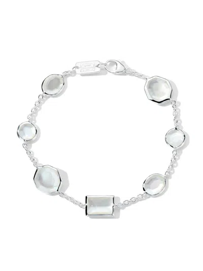 Ippolita Mixed-cut Station Bracelet In Silver