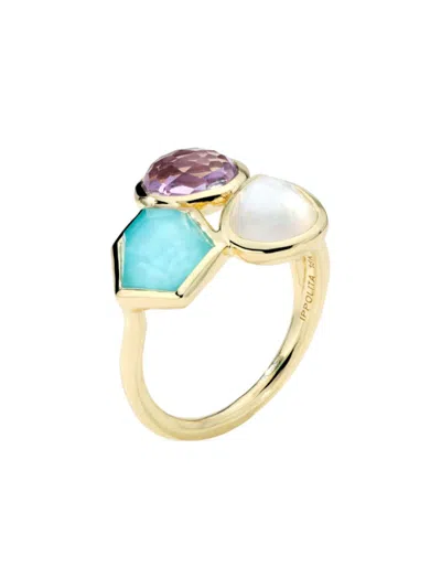 Ippolita Women's Rock Candy Small 18k Yellow Gold & Multi-gemstone Cluster Ring In Summer Rainbow