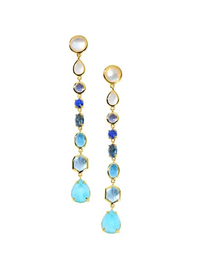 Ippolita Women's Rock Candy Small 8-stone Waterfall 18k Yellow Gold & Multi-stone Linear Drop Earrings
