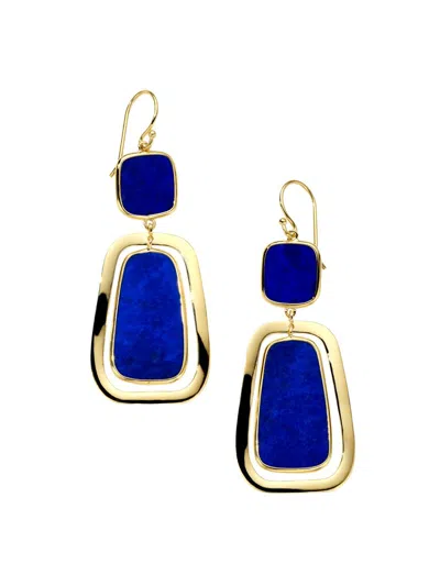 Ippolita Women's Rock Candy Snowman 18k Yellow Gold & Lapis Lazuli Drop Earrings In Blue