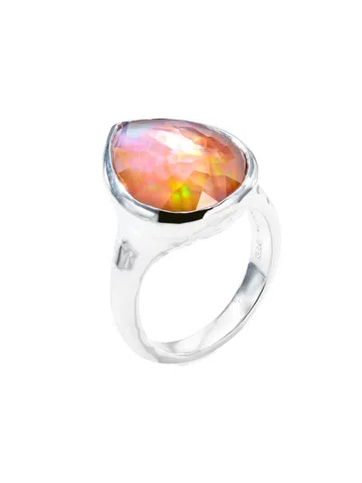 Ippolita Women's Rock Candy Sterling Silver & Citrine Medium Teardrop Ring In Brown Shell