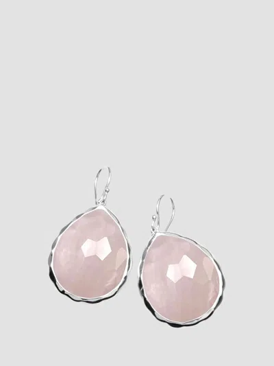 Ippolita Women's Rock Candy Sterling Silver, Rose Quartz & Mother-of-pearl Doublet Large Teardrop Earrings In Metallic