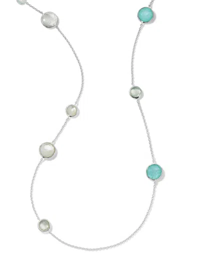 Ippolita Women's Wonderland Silver, Rock Crystal & Mother-of-pearl Station Necklace In Metallic