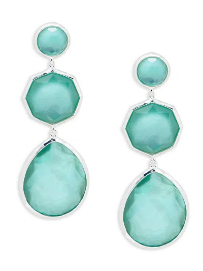Ippolita Women's Wonderland Sterling Silver, Crystal & Mother Of Pearl Drop Earrings In Blue