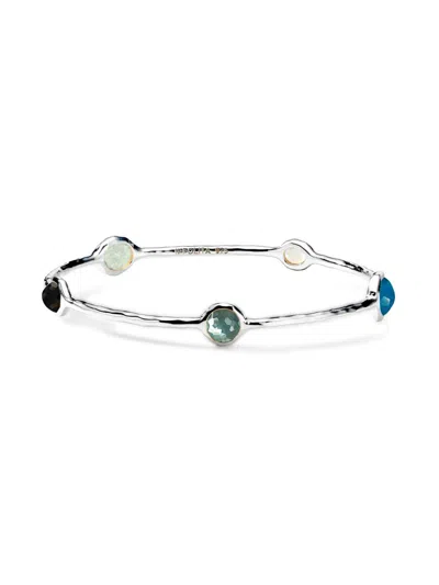 Ippolita Women's Wonderland Sterling Silver, Doublet & Onyx 5-station Bangle In Metallic