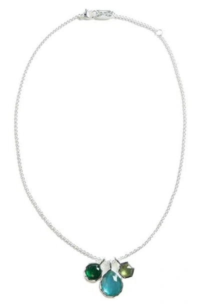 Ippolita Wonderland 3-stone Charm Necklace In Metallic