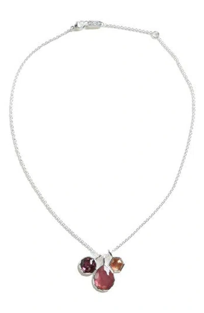 Ippolita Wonderland 3-stone Charm Necklace In Metallic