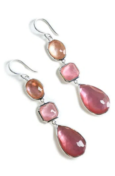 Ippolita Wonderland 3-stop Drop Earrings In Pink
