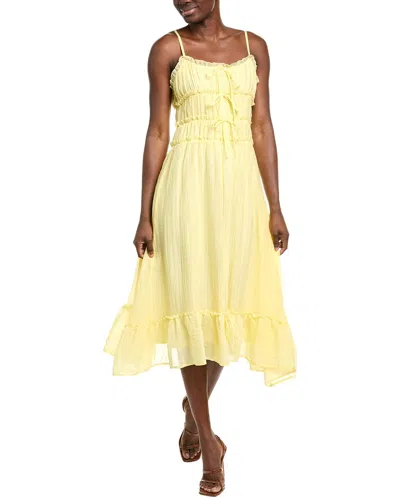 Ipponelli Bow Midi Dress In Yellow