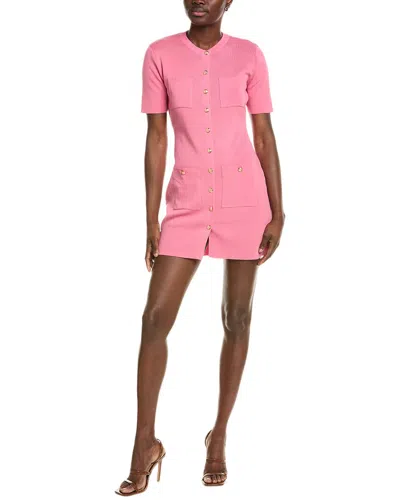Ipponelli Button Front Sweaterdress In Pink