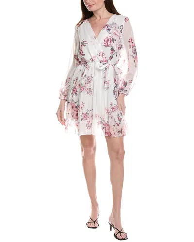 Ipponelli Floral Belted Mini Dress In White