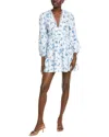 Ipponelli Floral Mini Dress In Blue