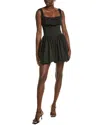Ipponelli Gathered Corset Mini Dress In Black