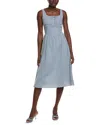Ipponelli Gingham Midi Dress In Blue