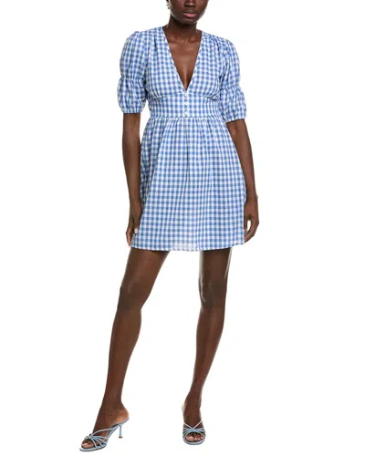 Ipponelli Gingham Mini Dress In Blue