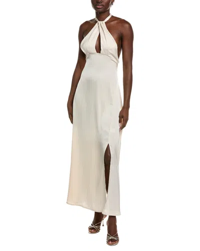 Ipponelli Halter Midi Dress In White