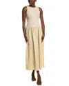 Ipponelli Mixed Media Maxi Dress In Neutral