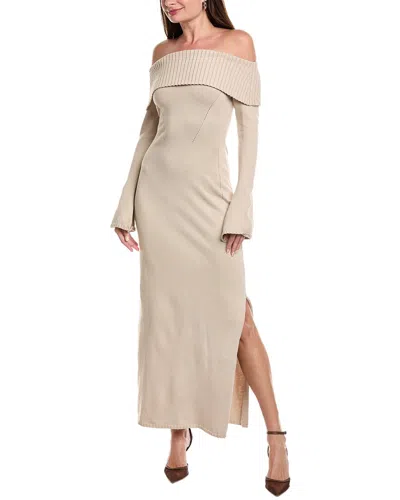 Ipponelli Off-shoulder Dress In Neutral