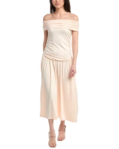 Ipponelli Off The Shoulder Maxi Dress In Neutral